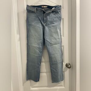 Signature by Levi Strauss High-Rise Straight Jeans in Light Blue